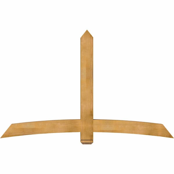 Ekena Millwork Bellingham Rough Sawn Timber Gable Bracket, Western Red Cedar, 84"W x 53"H x 6"D x 6"F, 15/12 Pitch GBW084X53X0606BEL00RWR - main